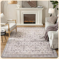 Istana 6x9 Area Rugs Beige Grey/Light Cream - Machine Washable Soft