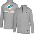 Ultra Game NFL Super Soft Quarter Zip Long Sleeve T-Shirt (Style VL8G)