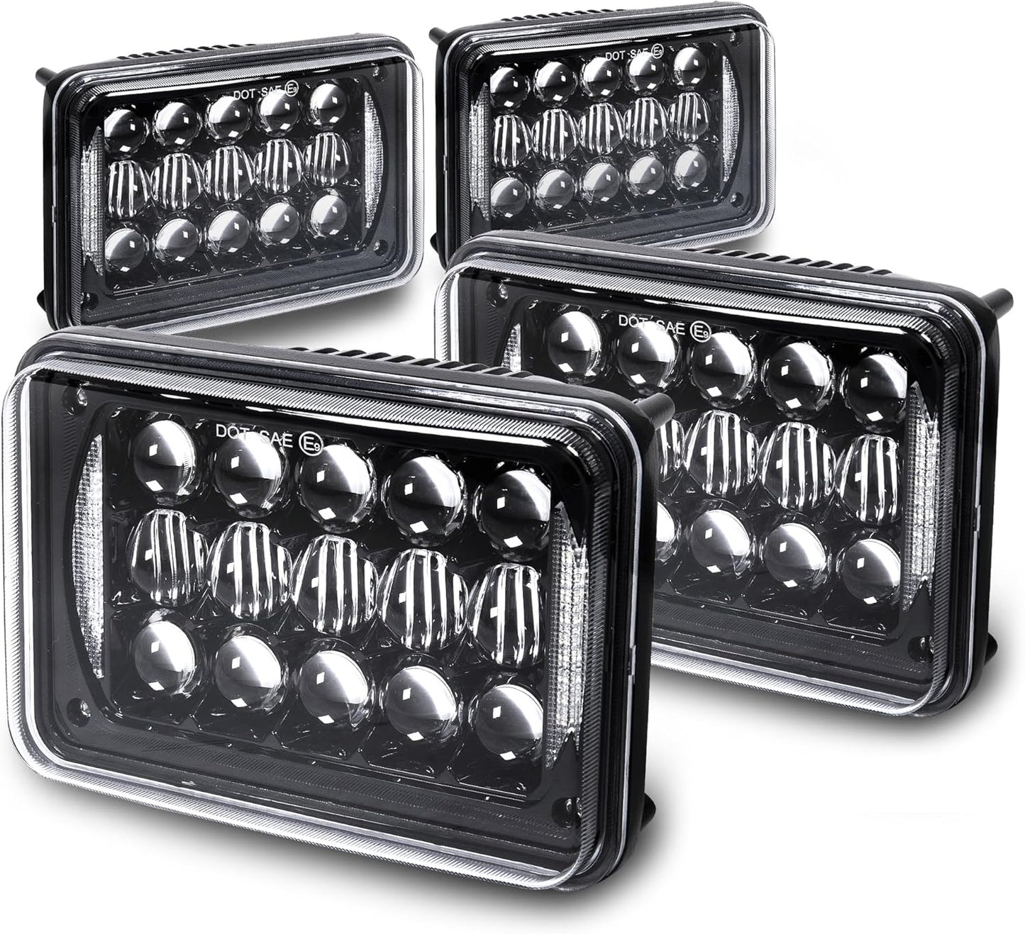 TRUE MODS 4x6 LED Headlights for Freightliner and Peterbilt Trucks