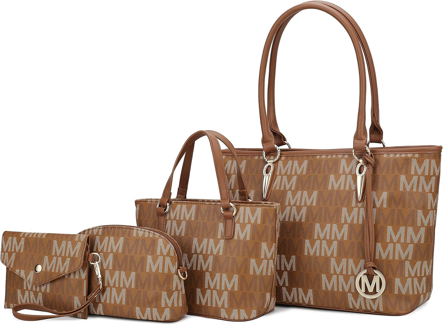 Stylish MKF Collection Tote Bag Set for Women - 4Pcs Vegan Leather
