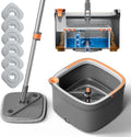 Spin Mop and Bucket Set with Separation System - Easy Corner Cleaning