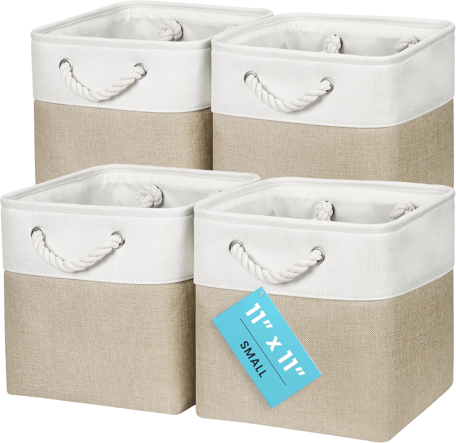 OrganiHaus 11x11 Cube Storage Bins for Stylish Organization