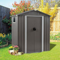 Vongrasig 5 x 3 x 6 ft Outdoor Storage Shed - Weather Resistant Tool