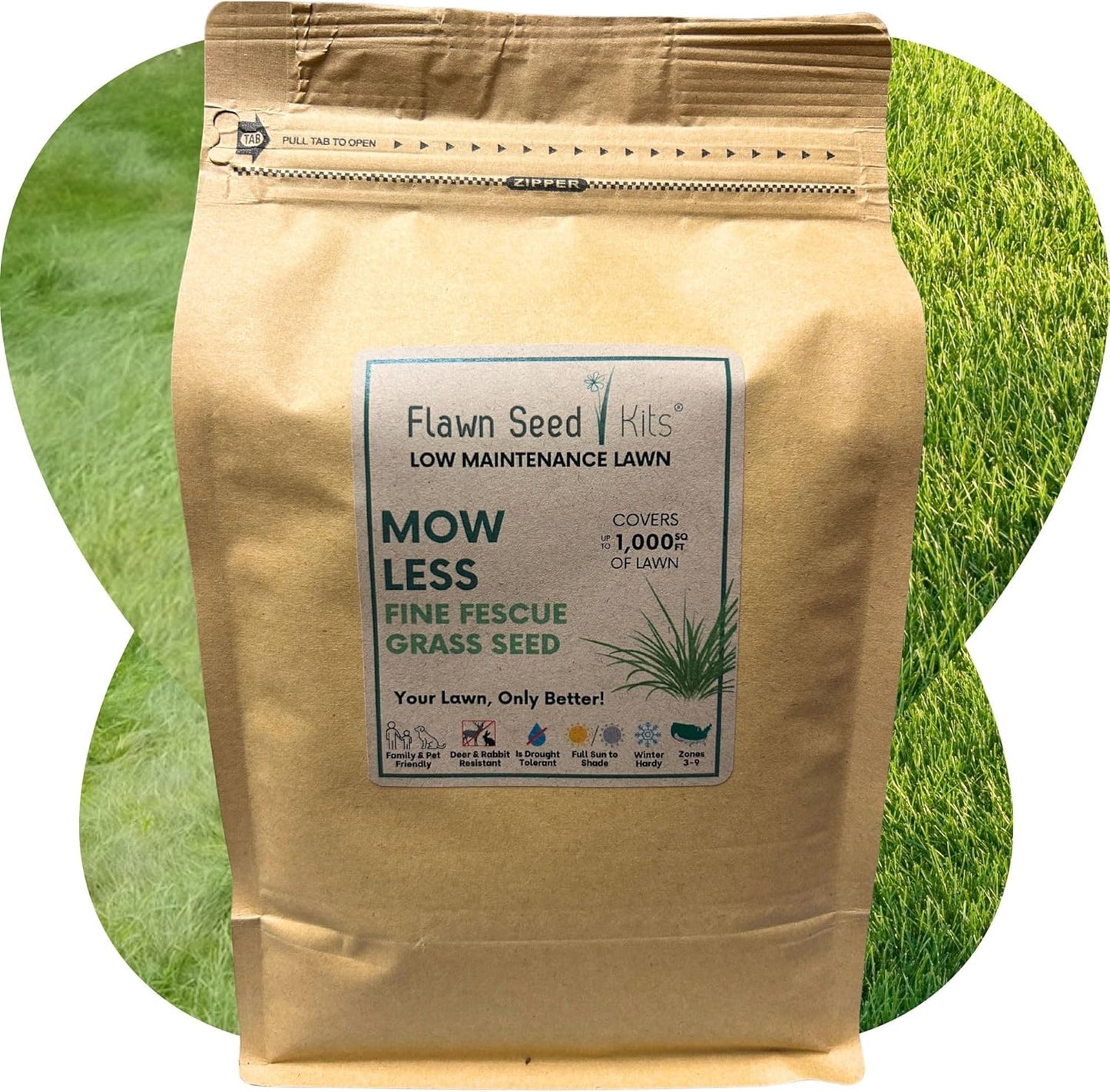 Mow Less Fine Fescue Grass Seed for Low Maintenance Lawns