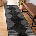 Bohemian Stripe Stain Resistant Runner Rug 2 ft x 7 ft - Durable High