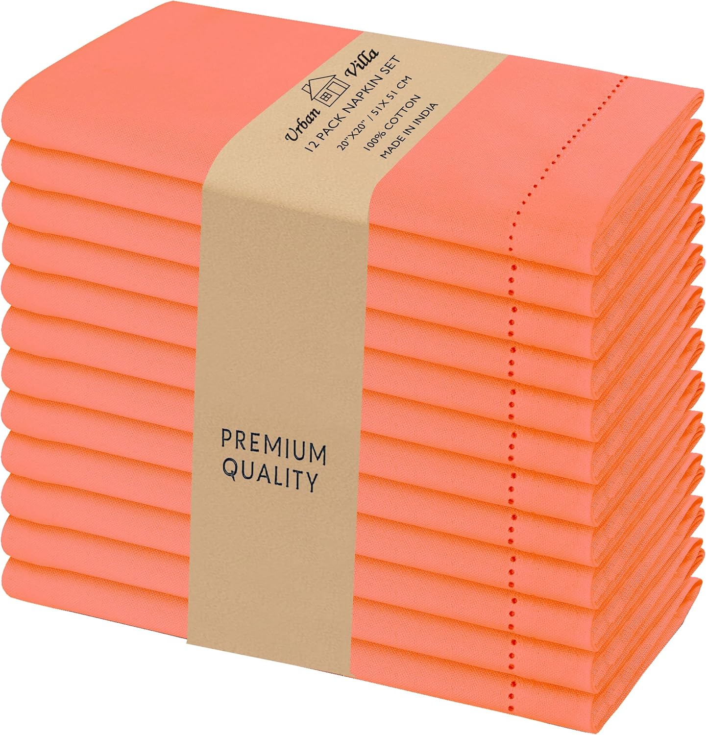 Stylish 20ft'x20ft' Orange Cloth Napkins for Elegant Dining Events
