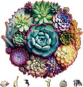 Wooden Jigsaw Puzzles Mandala Succulent Plants 1000 Piece Puzzle