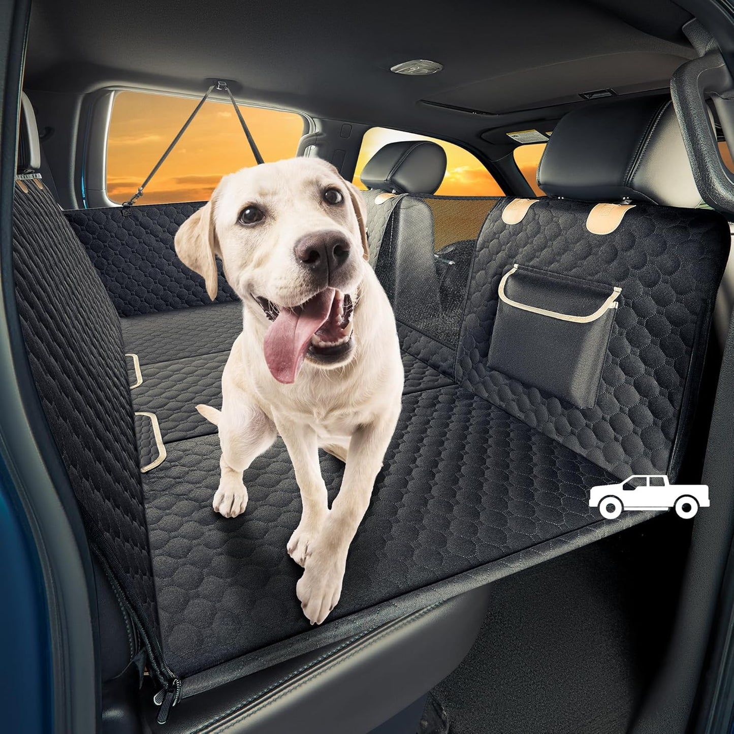 XL Truck Back Seat Extender for Dogs - Heavy Duty Hammock