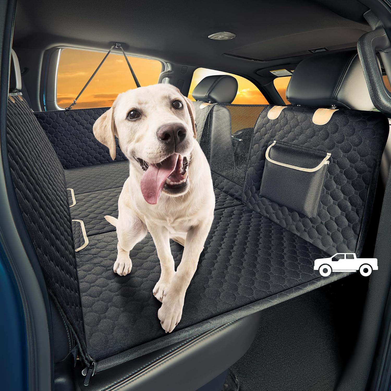 XL Truck Back Seat Extender for Dogs - Heavy Duty Hammock
