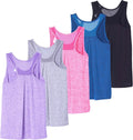 Women's Racerback Tank Tops 5 Pack - Mesh Back Dry-Fit