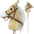 Nature Bound Stick Horse Plush Handcrafted Hobby Horse - Fun Pretend