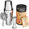 Professional Cocktail Shaker Set w/ Recipes - Mixology Mastery