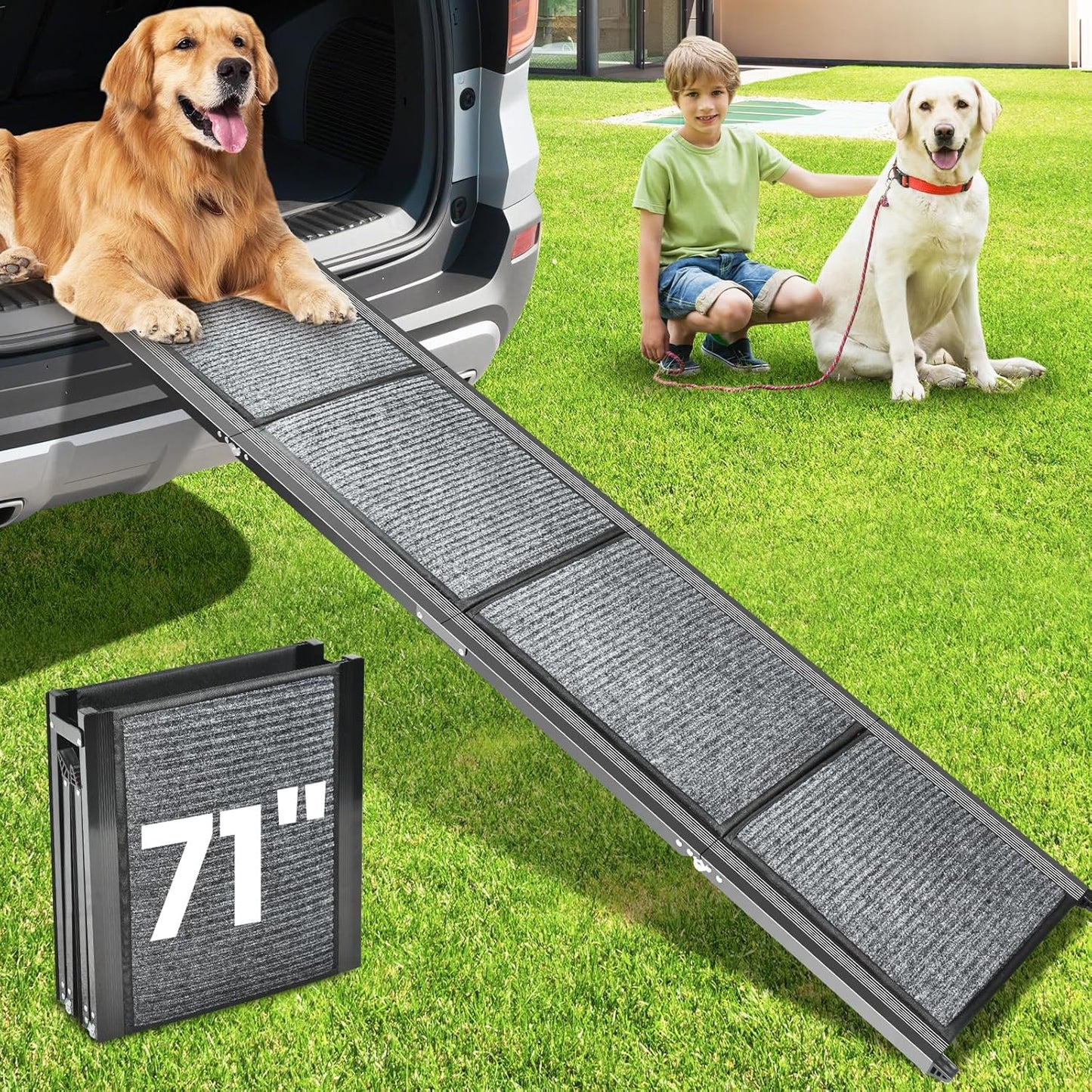 Dog Ramp for Car - Extra Long Portable Ramp for Large Dogs