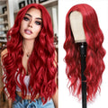 Long Red Wig for Women 26in Wavy Curly Wig - Natural Look Fast Change
