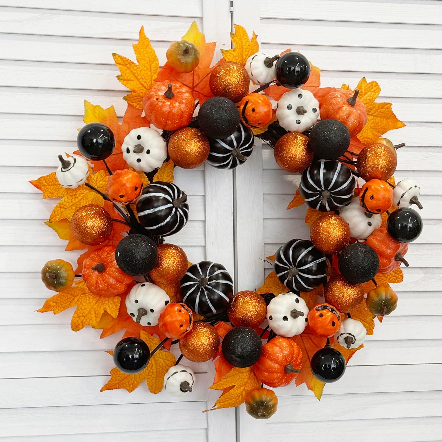Halloween Wreaths for Front Door - 22 Inch Festive Decor