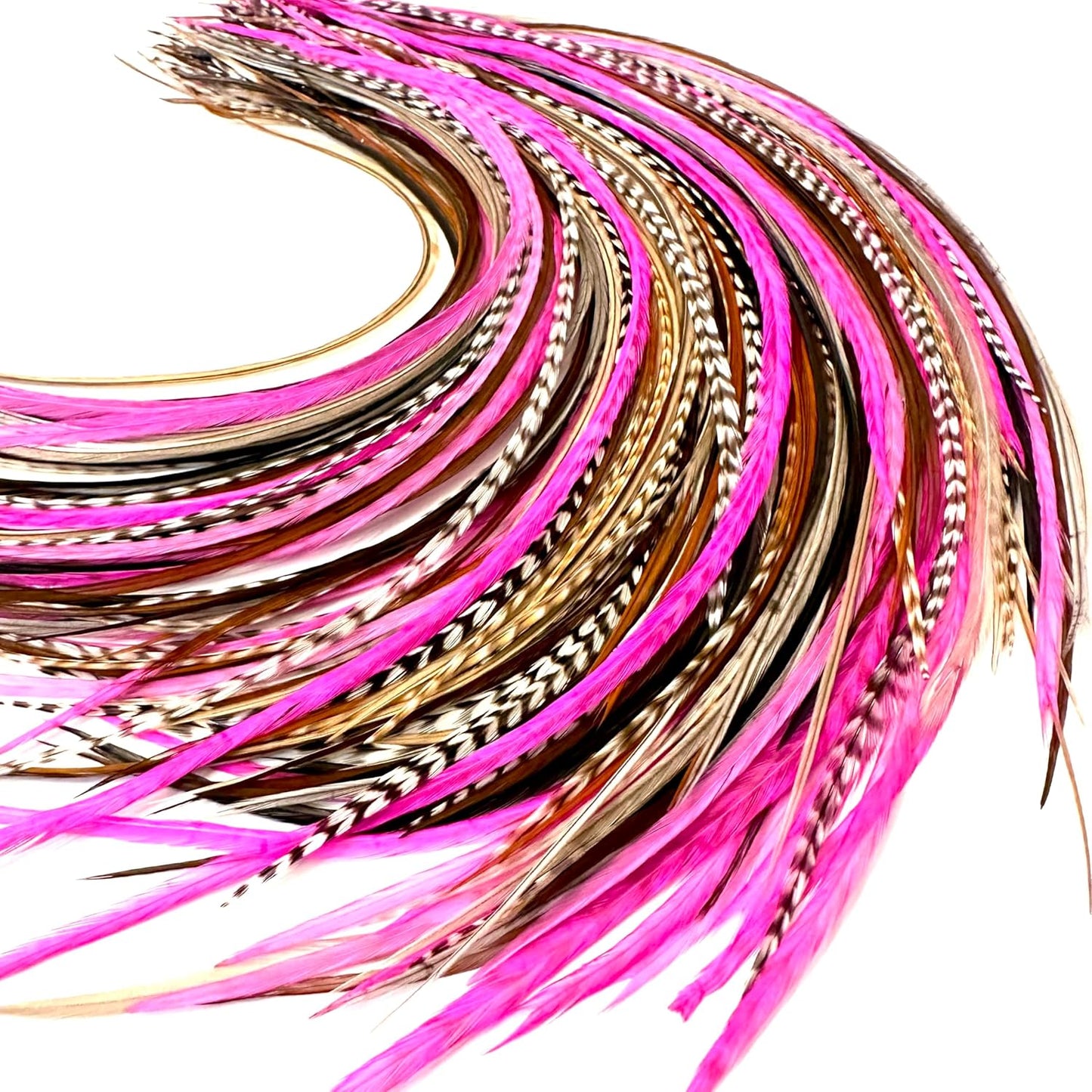 21 Natural & Hot Pink Color Hair Extensions for Boho Style
