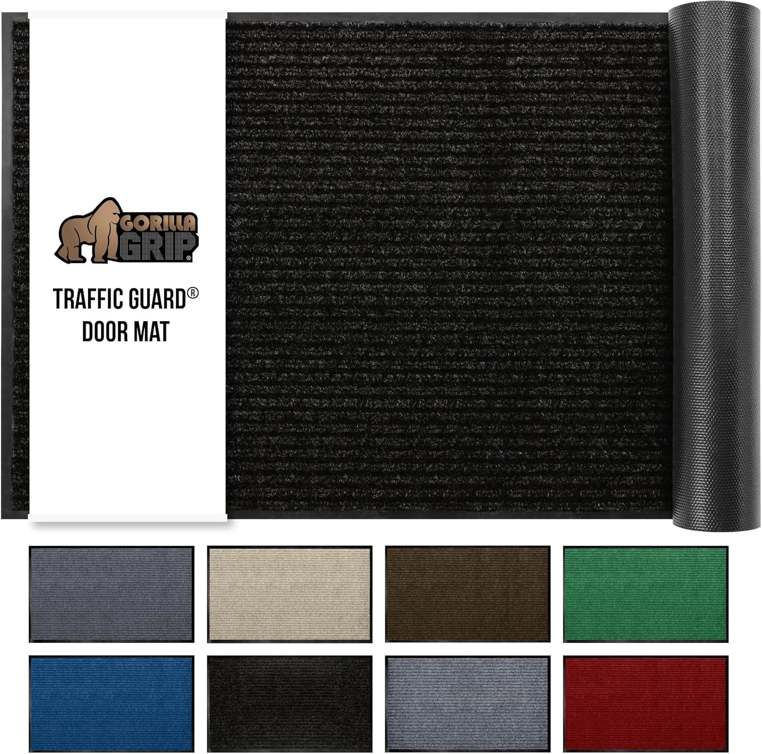GORILLA GRIP Traffic Guard Door Mat - Heavy Duty Waterproof Design
