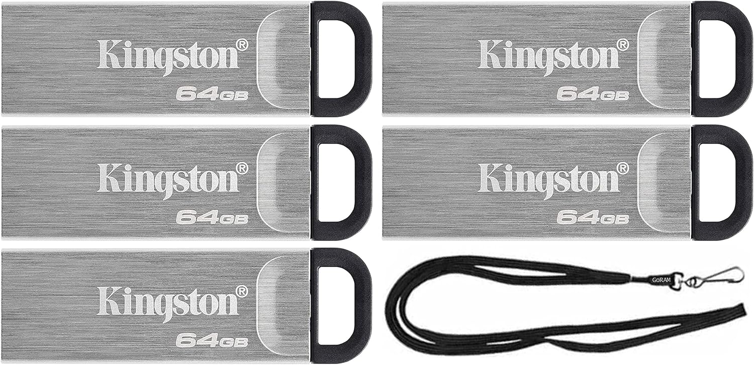 Kingston 64GB DataTraveler Kyson USB 3.2 Flash Drive Bundle