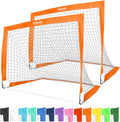 4 x 3 ft Portable Soccer Goals for Kids - Team Tone Pop Up Set