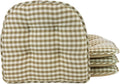 Klear Vu Omega Non-Slip Chair Cushions - 4 Pack Gingham Natural