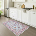 Fame Rugs Modern Oushak Rug - Washable Vintage Pink Beige 2ft5 x 5ft