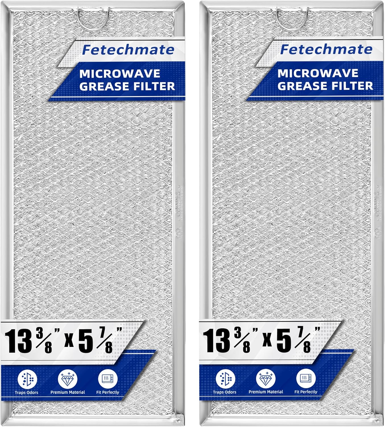 Enhance Performance: 13.3x5.85 Microwave Grease Filter by Fetechmate - 2 Pack