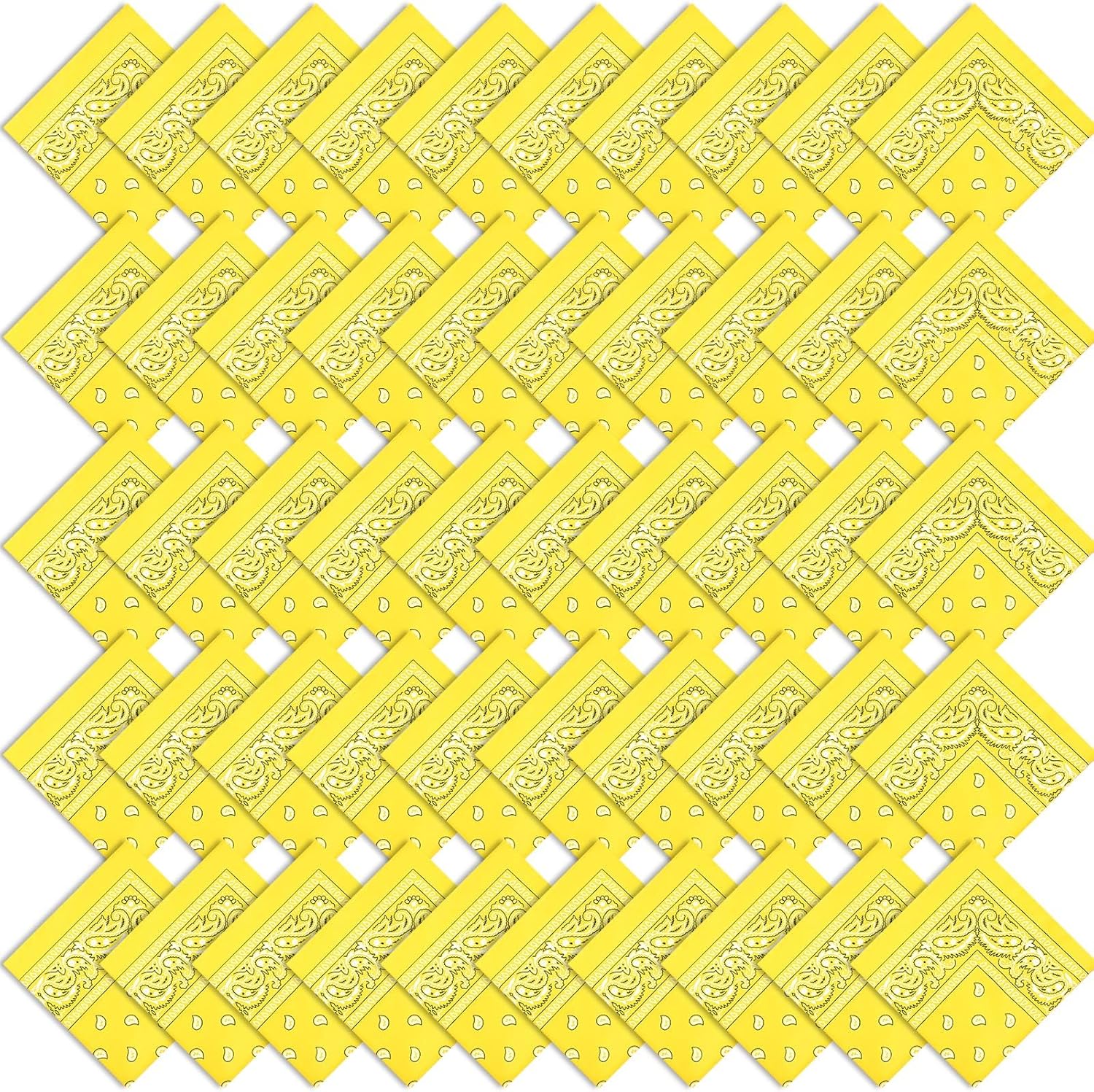 50 Pcs Polyester Bandanas for Men Women Party Costume Use