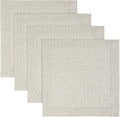 Pure Linen Square Placemats Set of 4 14 x 14 in - Light Natural
