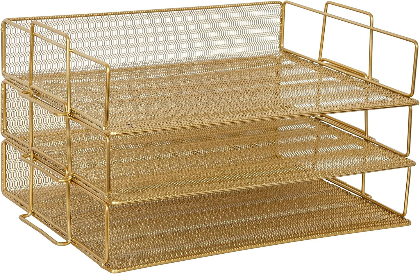 Martha Stewart Ryder 3 Tier Desk Letter Tray Organizer for Files