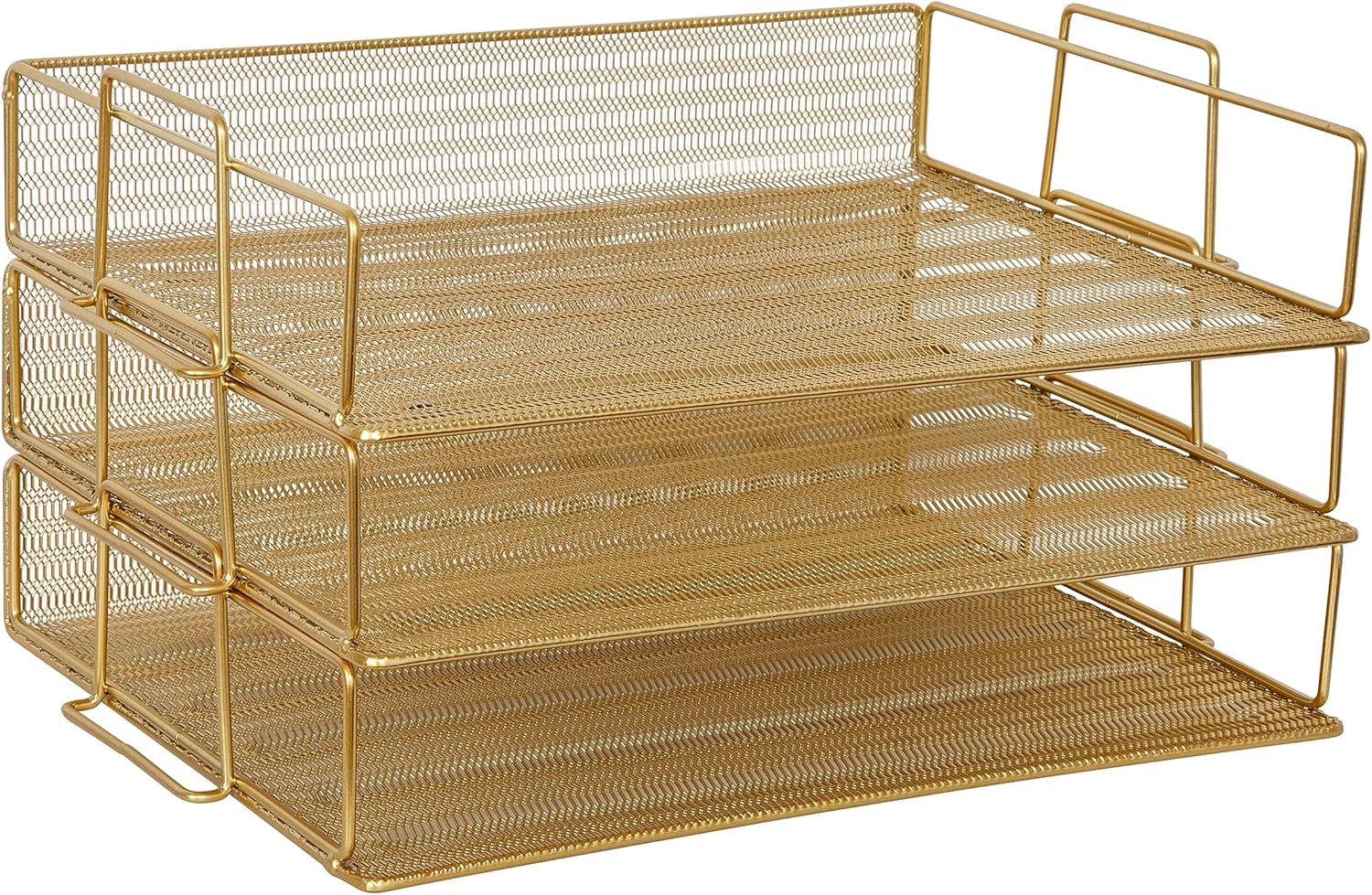 Martha Stewart Ryder 3 Tier Desk Letter Tray Organizer for Files