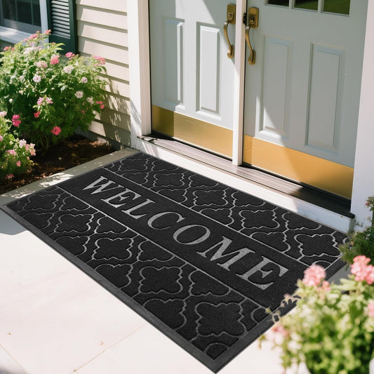 Yimobra Welcome Mat Outdoor Indoor, Heavy Duty Non-Slip Doormat