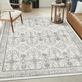 8x10 Area Rugs, Vintage Farmhouse Washable Stain Resistant Rug