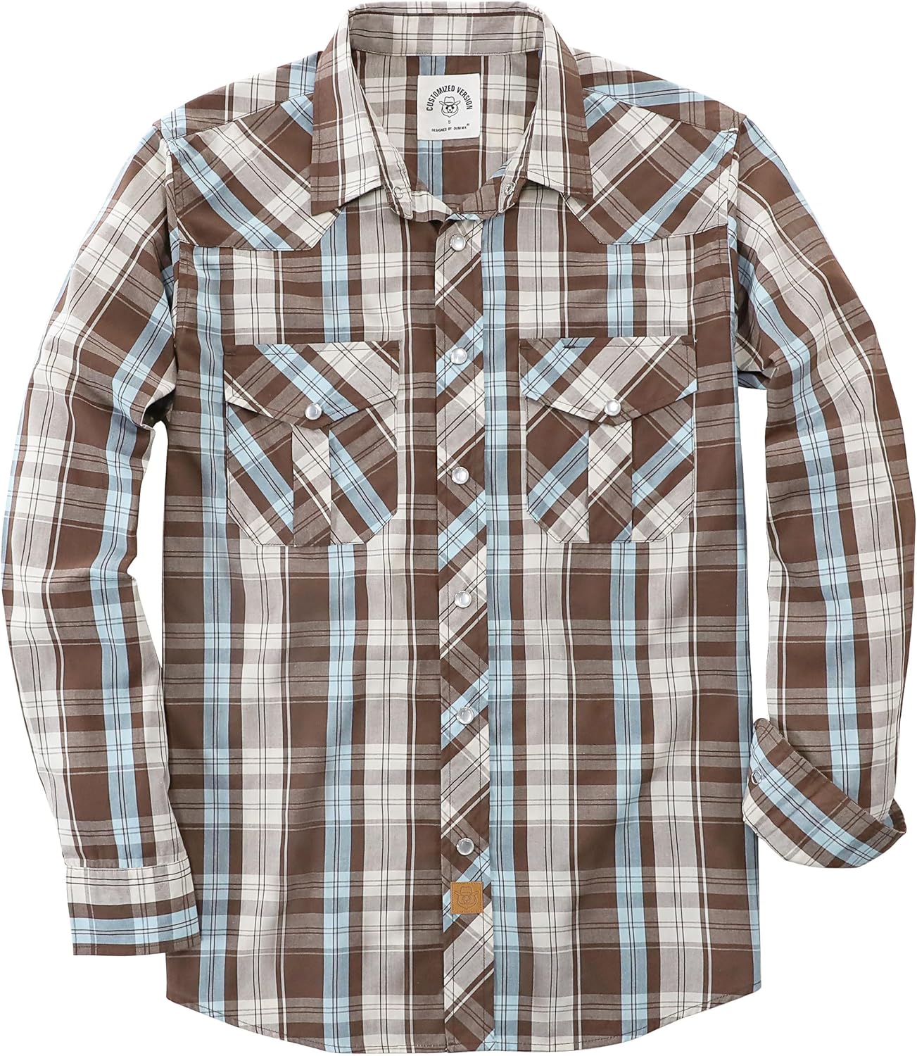 Dubinik Pearl Snap Shirts for Men: Vintage Casual Plaid Style