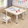 Adjustable Kids Table & Chairs Set for Ages 3-8 - Perfect for Play