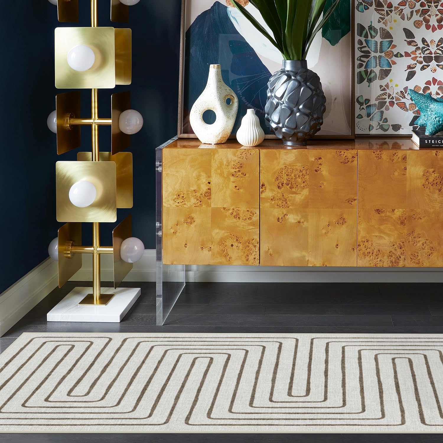 RUGGABLE Jonathan Adler Machine Washable Runner Rug for Home