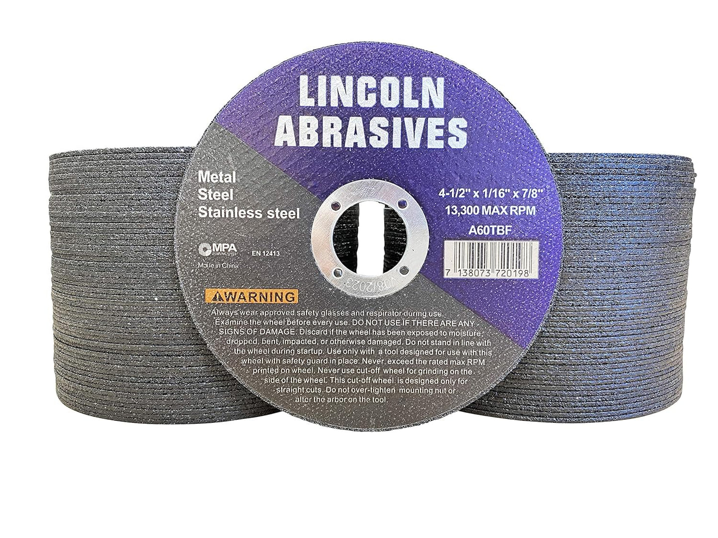 Premium Lincoln Abrasives Cut-Off Wheels for Metal & Stainless Steel
