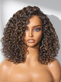 Curly Bob Wig 12in Glueless Lace Front - Natural Ready-To-Wear