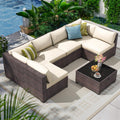 7 Piece Outdoor Patio Furniture Set for Ultimate Comfort
