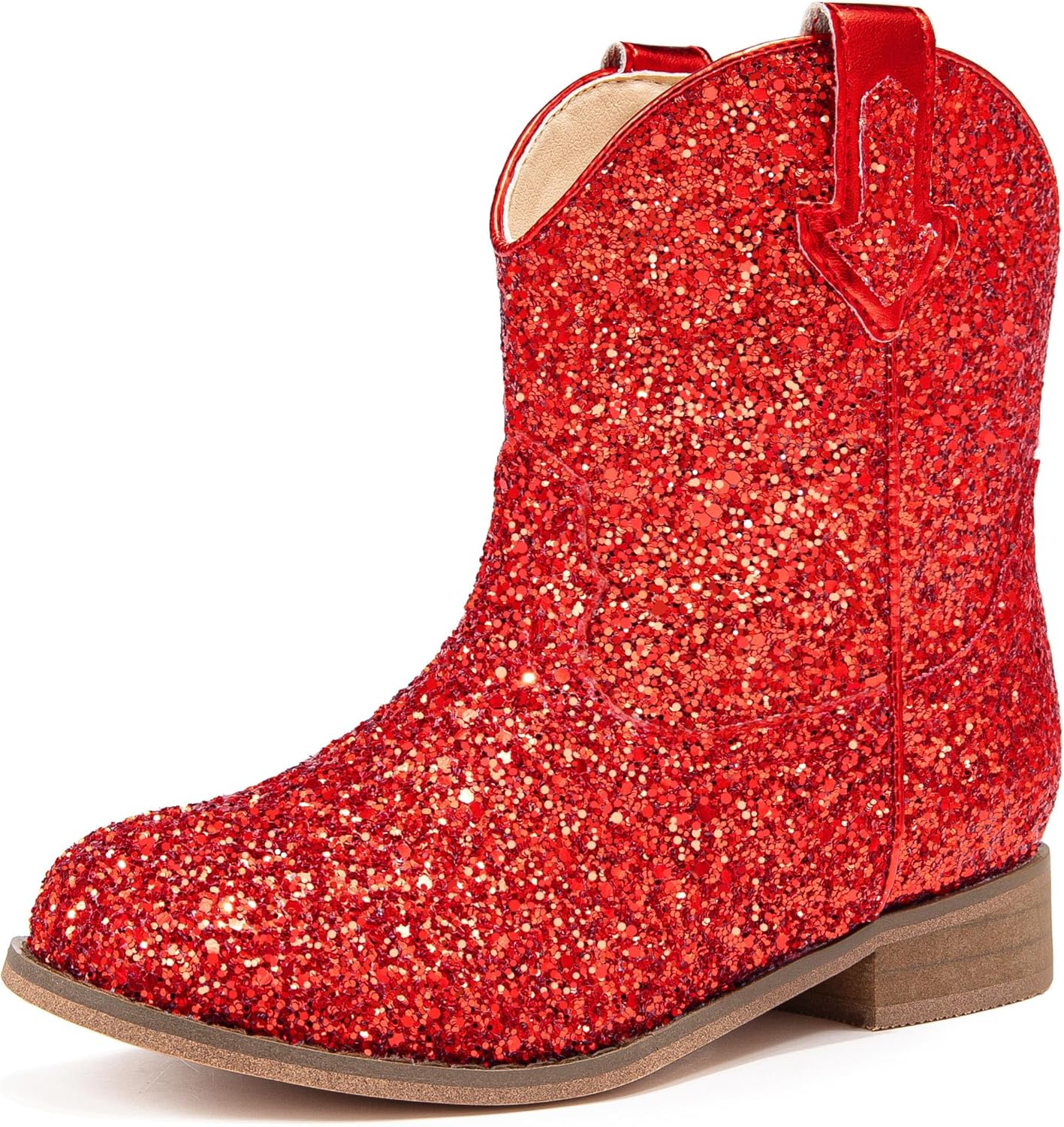 Toddler Cowgirl Boots Glitter Girls Cowboy Ankle Boot for Fun