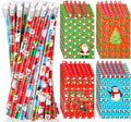 96 Pcs Christmas Notebook and Pencils with Erasers Gifts Bulk - Party