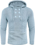 Mens Knit Pullover Hoodies Turtleneck Sweaters - Warm, Slim Fit
