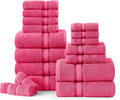 LANE LINEN 100% Cotton Luxury 18-Piece Towel Set - Hotel Spa Softness