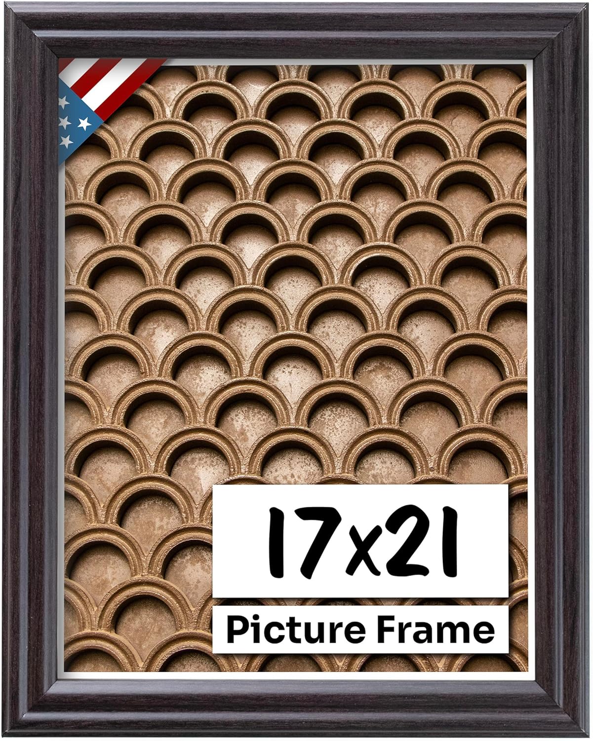 Coffee Brown 17x21 Picture Frame with UV-Blocking Plexiglass