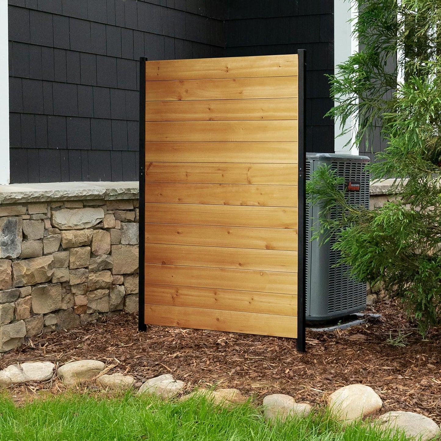 5ft H x 3.2ft W No Dig Enclo Cedar Wood Privacy Screen