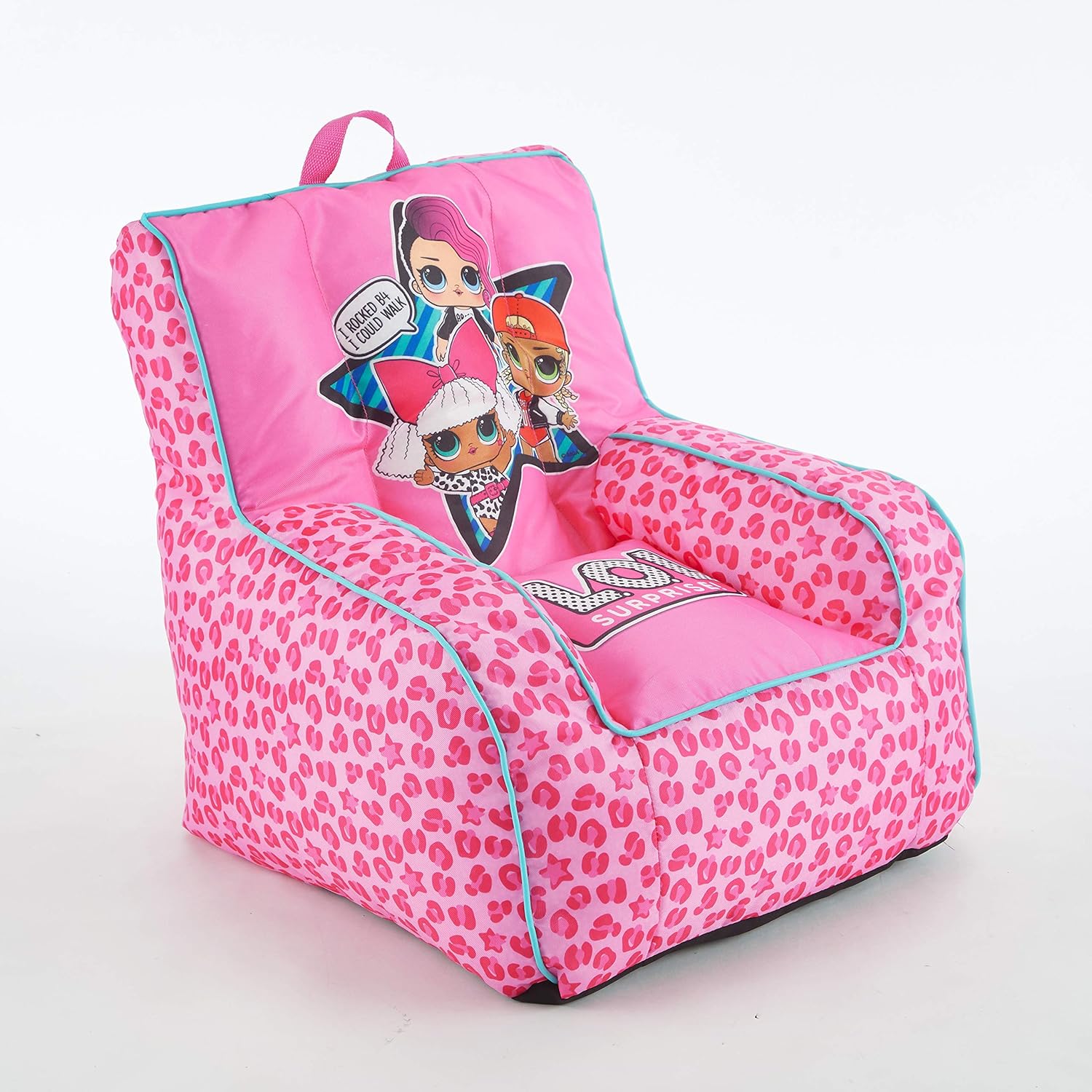 LOL Surprise Kids Nylon Bean Bag Chair with Carry Handle for Fun