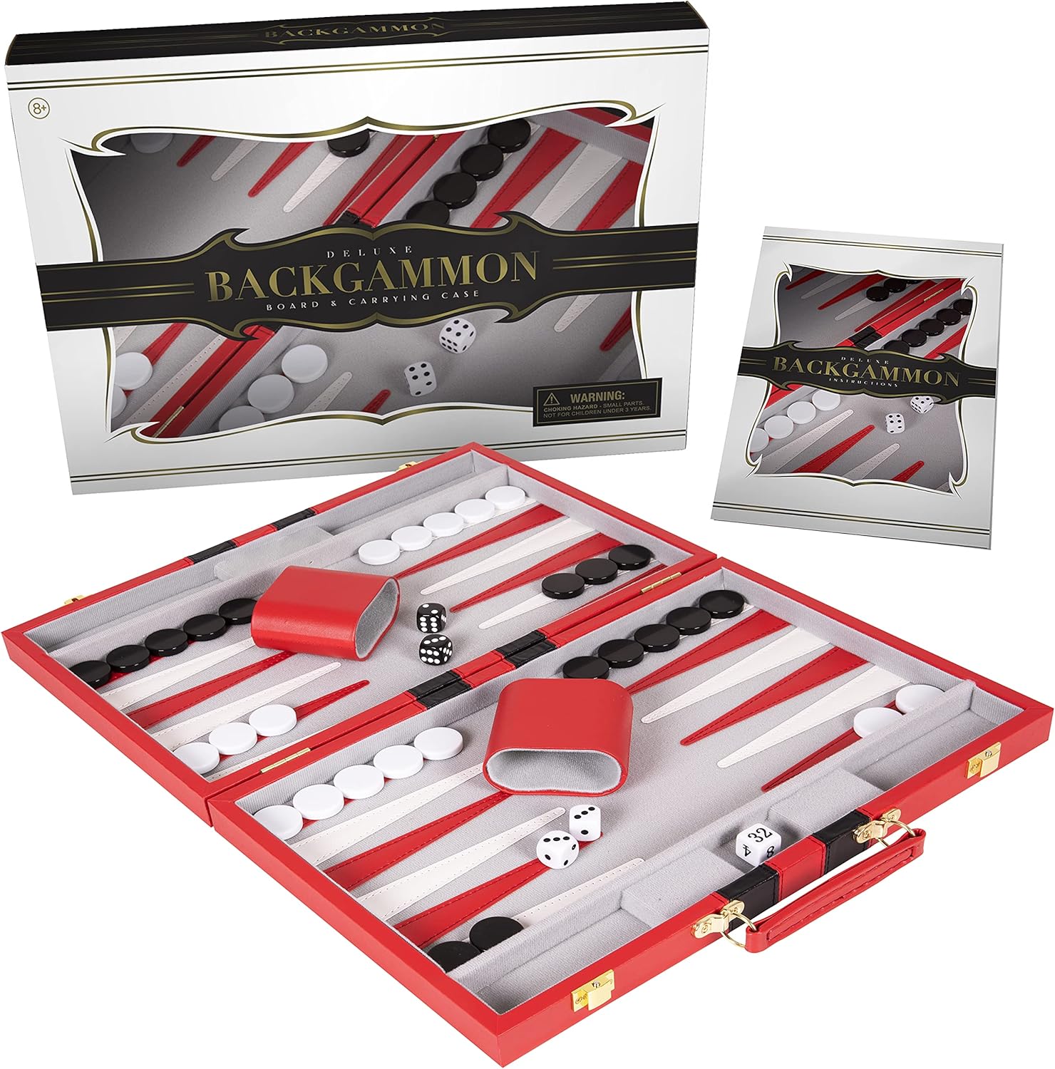 Backgammon Set 18 Inch - Classic Board Game for All Ages