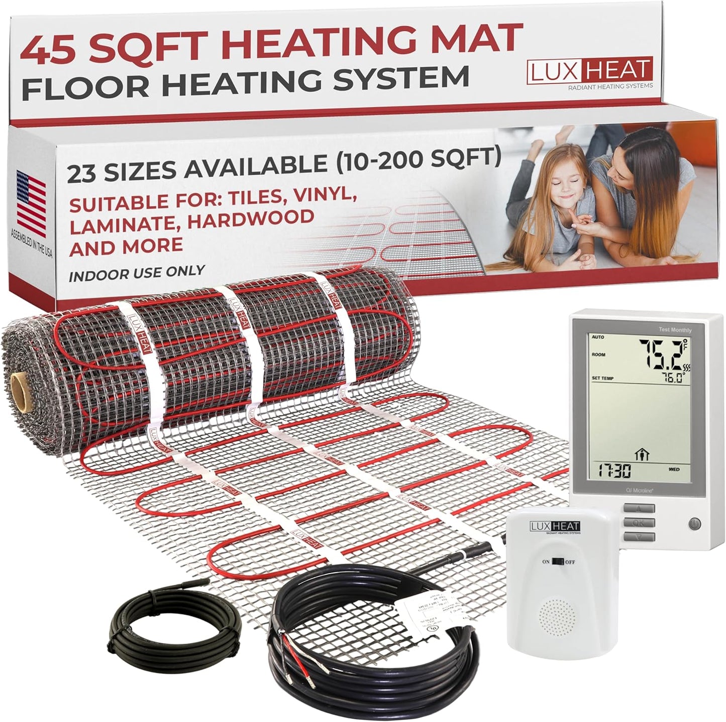 LuxHeat Electric Floor Heating Mat Kit for Ultimate Comfort