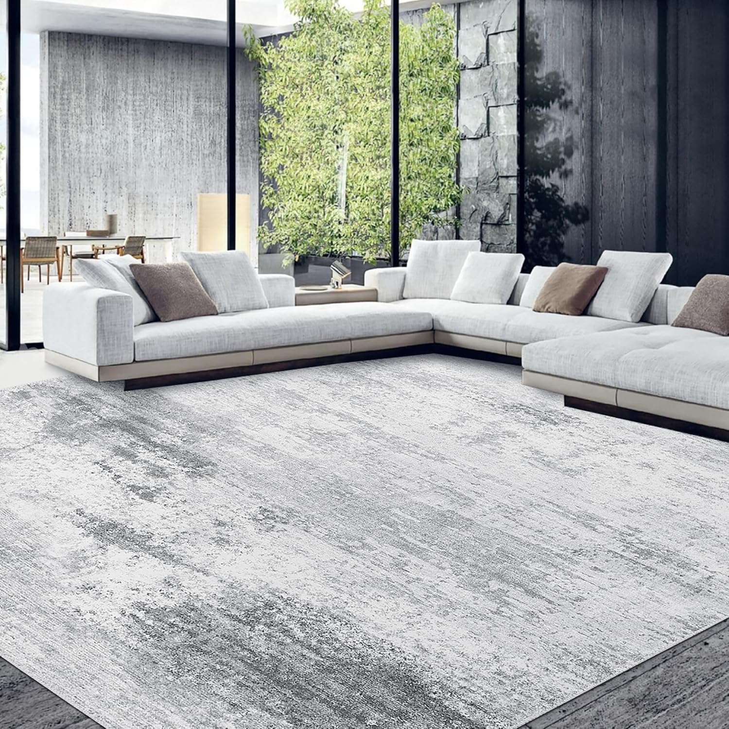 HOMBYS 9x12 Modern Area Rug for Living Room and Bedroom