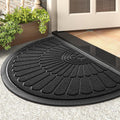 door mat outdoor indoor semicircular durable rubber non slip 24x36