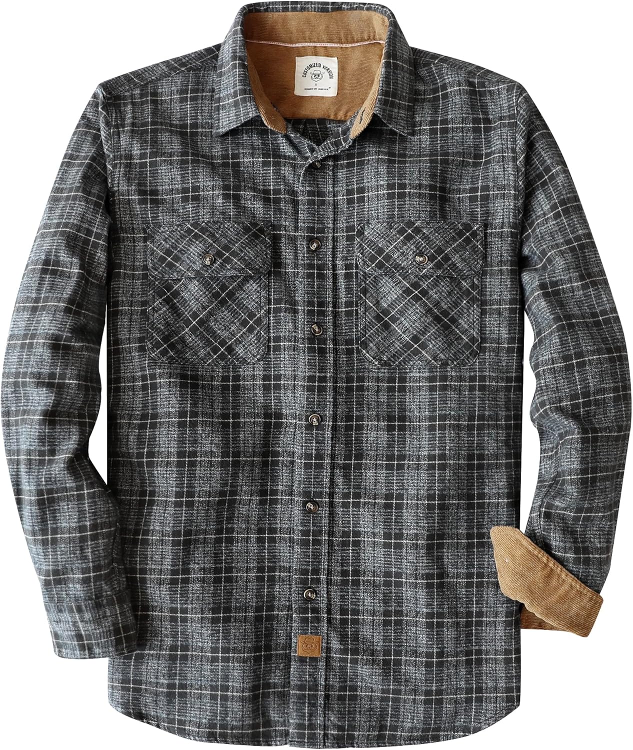 Dubinik Mens Flannel Shirt Long Sleeve Soft Brushed Cotton
